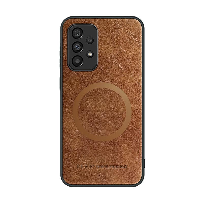 Magnetic Wireless Charge Leather Phone Case for Samsung Galaxy A53 A14 A33 A23 A13 A52 A52S A32 A22 A71 A51 Soft Bumper Cover