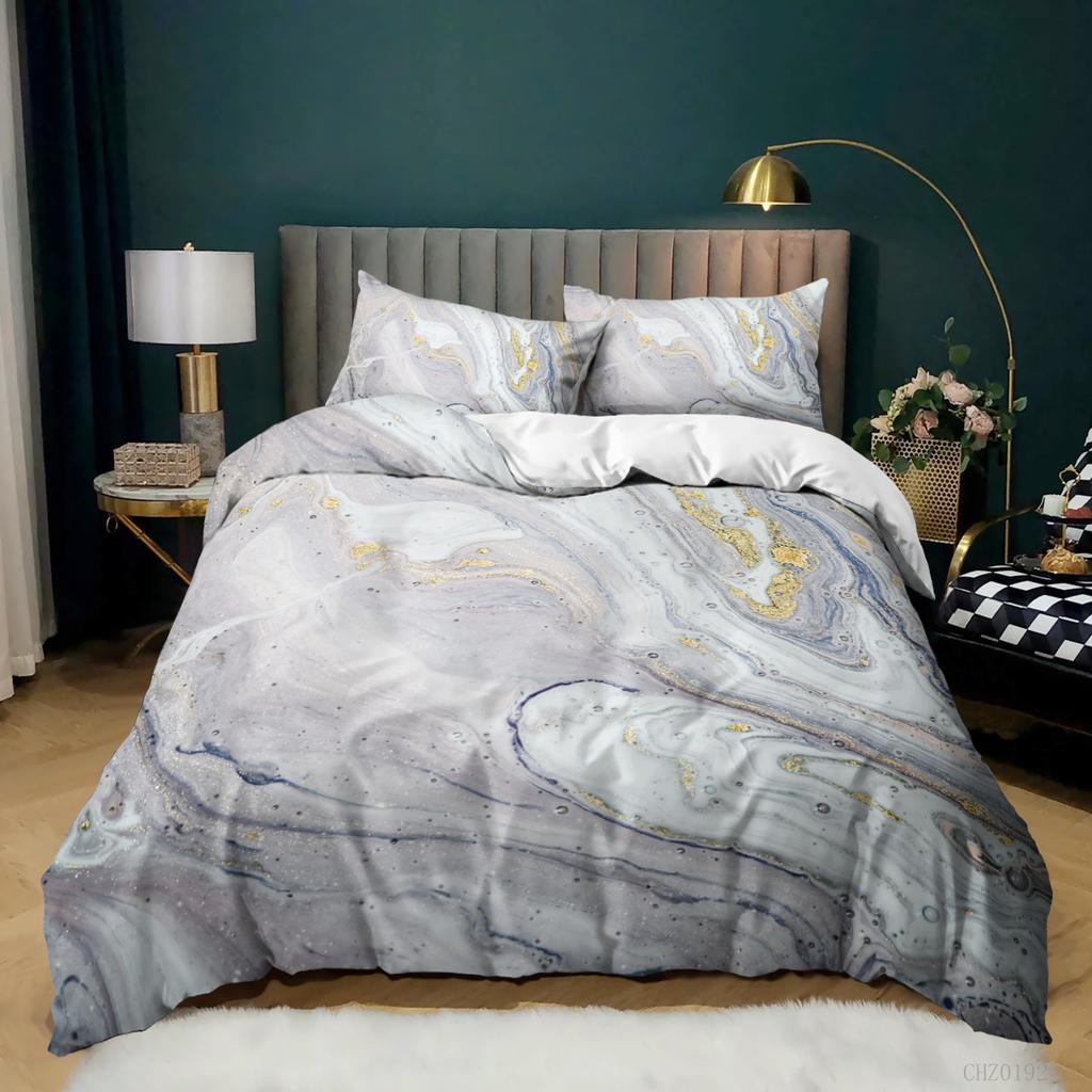 Home Textile Marble Texture Three-Piece Gradual Change Quilt Cover Digital Printing Bedding Batch