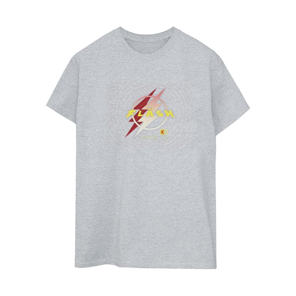 DC Comics Womens/Ladies The Flash Lightning Logo Cotton Boyfriend T-Shirt