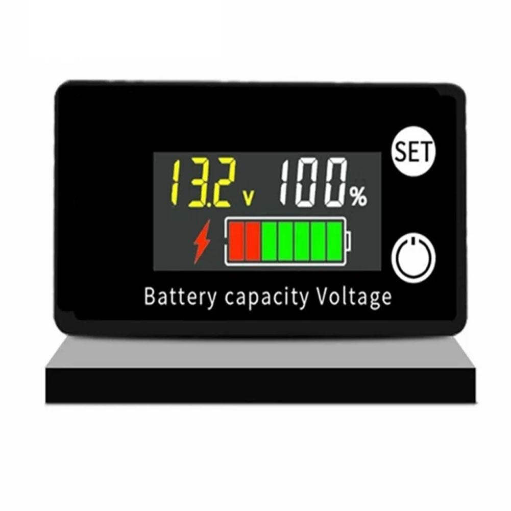 Indikátor kapacity baterie DC 8V-100V LED kyselinový lithiový pro LiFePO4 auto/motocykl voltmetr měřič napětí 12V 24V 36V 48V 60V 7