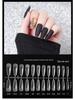 Frosted Almond & Square Nail Tips - No Filing Needed, Full/Half Cover, Ideal for Salons