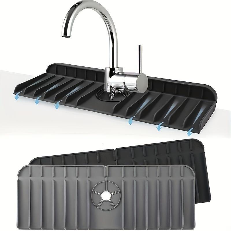 Silicone Faucet Sink Draining Mat Splashproof Waterproof Kitchen Bathroom Washbasin Base Protector Durable NonSlip Heat Resistant