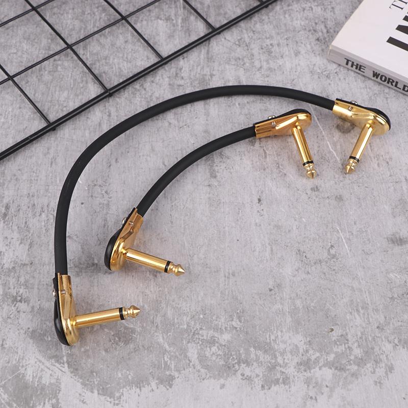 1 Stück Gitarren-Patchkabel Rechtwinklig 15/30 cm 1/4 Zoll Gitarrenkabel für Gitarreneffektpedale Patchkabel Audiokabel