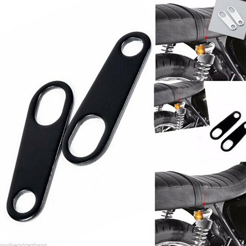 2Pcs Motorcycle Turn Signal Light Mount Brackets Fork Ear Clamps Cafe Racer