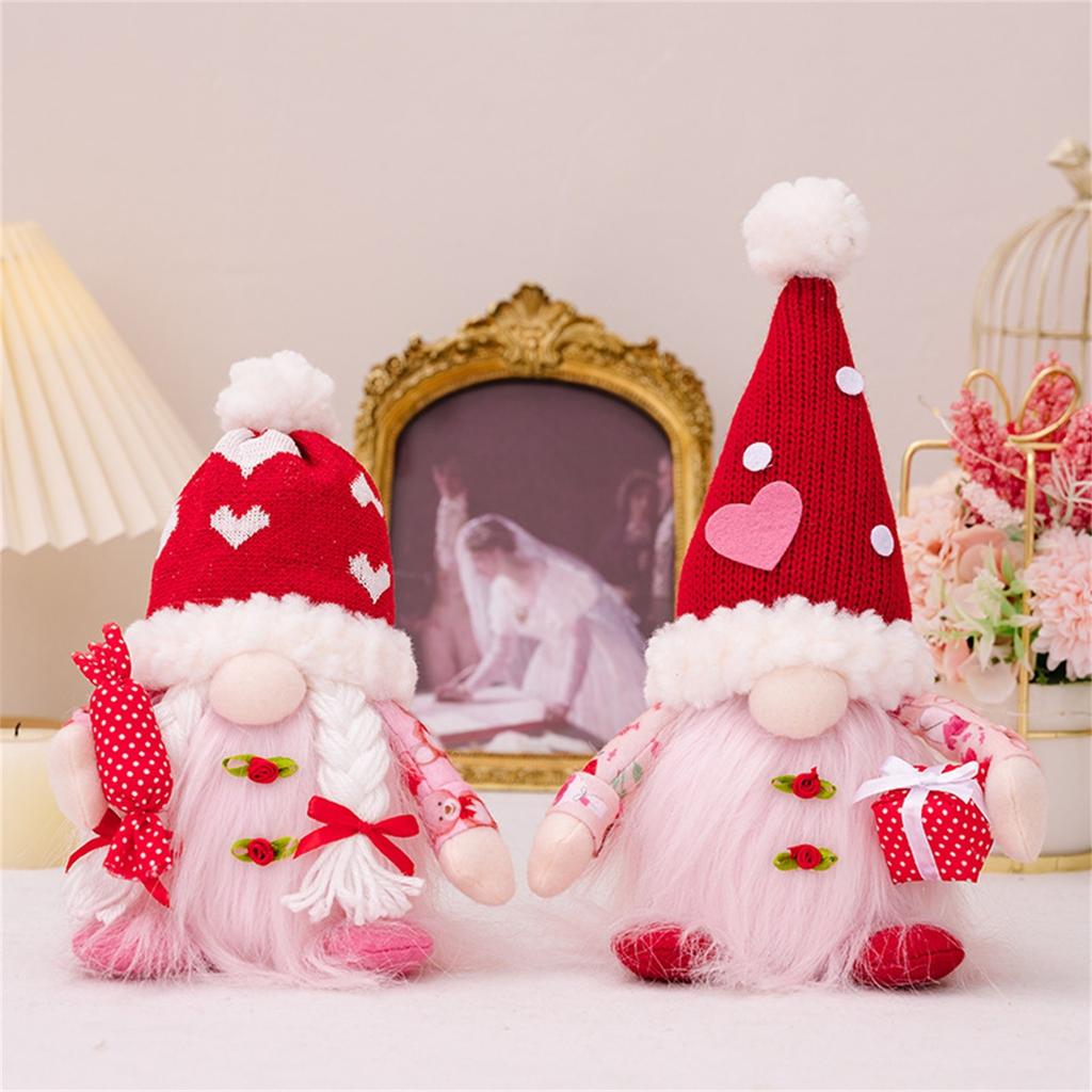 Valentine's Day Glowing Doll Home Decoration Gift Hand-held Candy Gift Knitted Glowing Doll