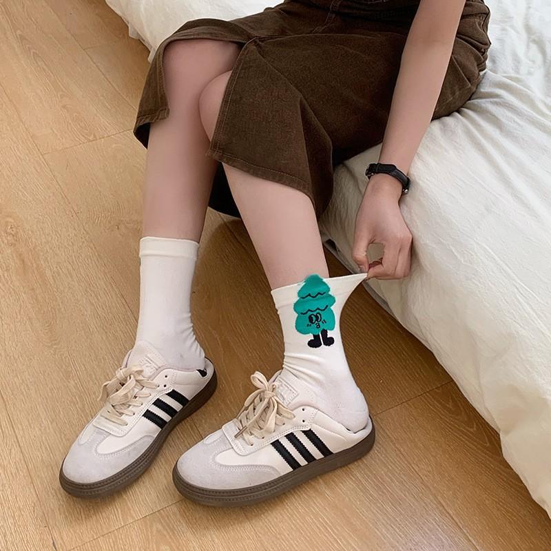 Socks Pure Cotton Tube Socks Spring And Autumn Internet Celebrities Cute Three-Dimensional Cartoon Girl College Style Cotton Stockings