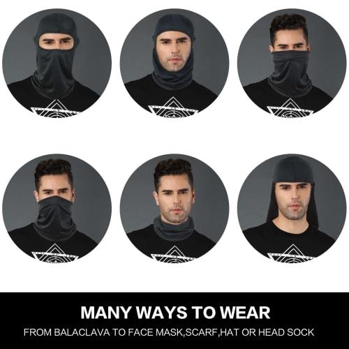 Sunland Face Mask, Face Cover, UV Protection, Neck Guard, Cycling Balaclava, Breathable and Quick-Drying, Lycra Fabric Headwear for Motorcycles, Cycli