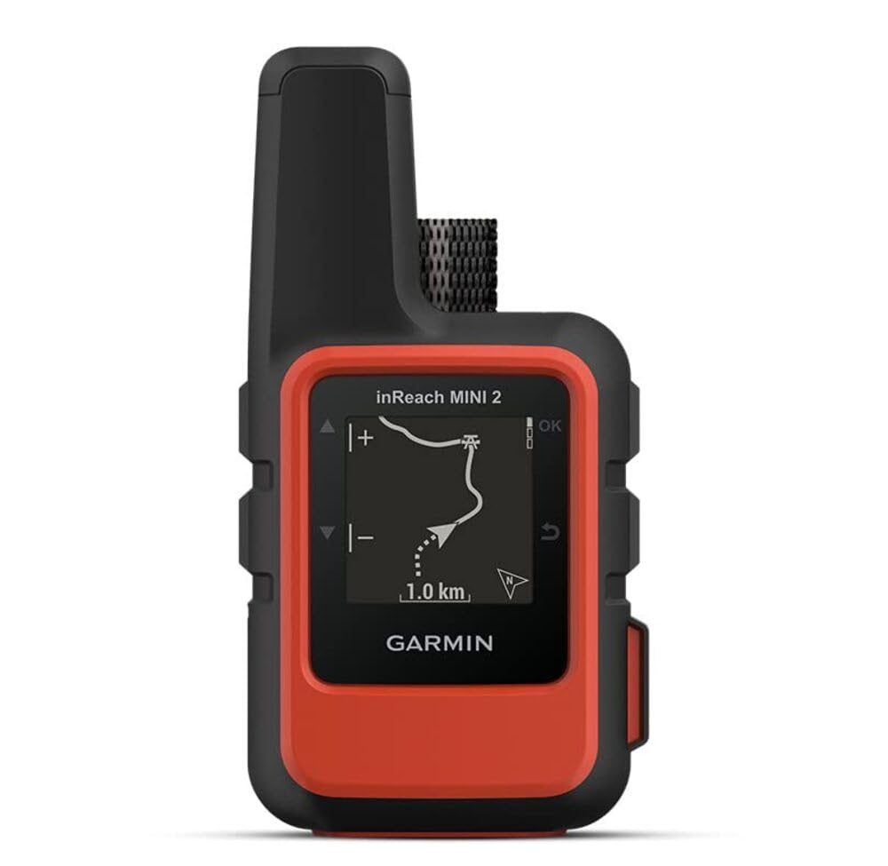 GARMIN inReach Mini 2 Vermelho Flamejante Navegação GPS Portátil Pequeno Sistema Japonês, Compatível com Android/iOS, (Produto Oficial)