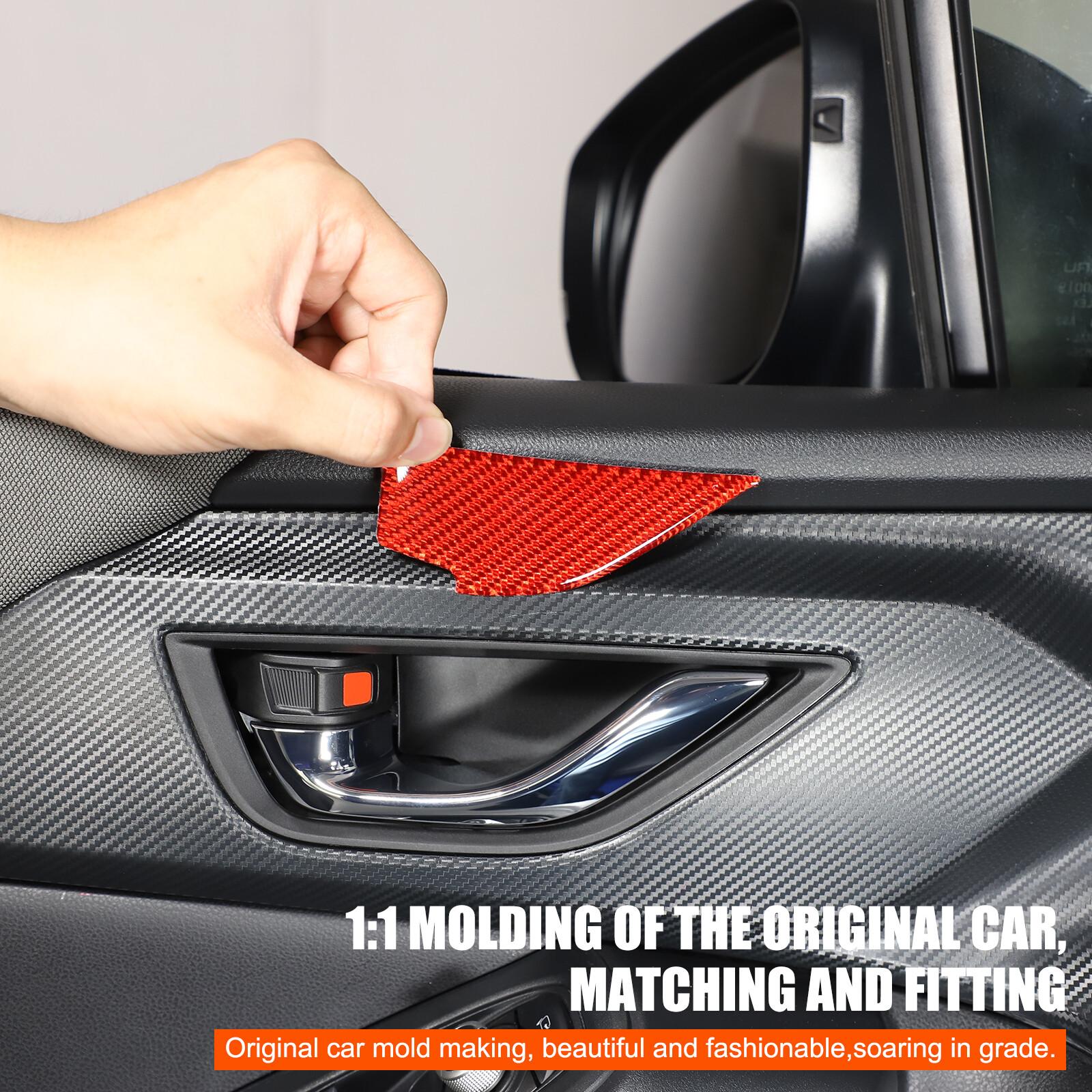 Red Carbon Fiber Interior Door  Bowl Trim Sticker for Subaru Crosstrek 2024+