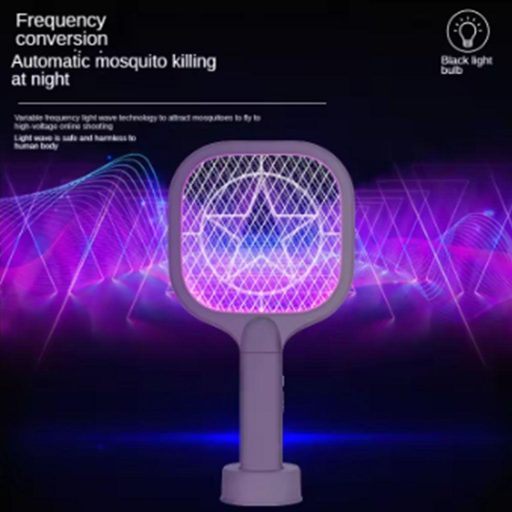 USB Rechargeable Electric Bug Zapper UV Light Mosquito Killer Lamp Mini Insect Racket Summer