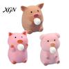Pig Stress Reliever Bubble Blowing Squeeze Toy Relief Cartoon Sensory Soft Stretchy Animal Shape Home Office Desk Reusable Ball