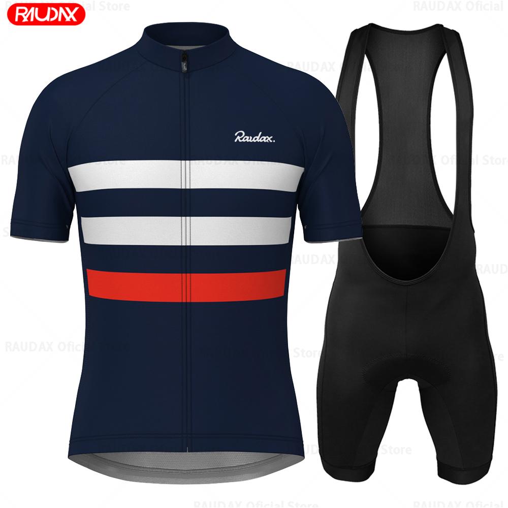 2025 Raudax Ciclismo Yonth Summer Short Sleeve Cycling Jersey Breathable Maillot Ciclismo Hombre Cycling clothing Set