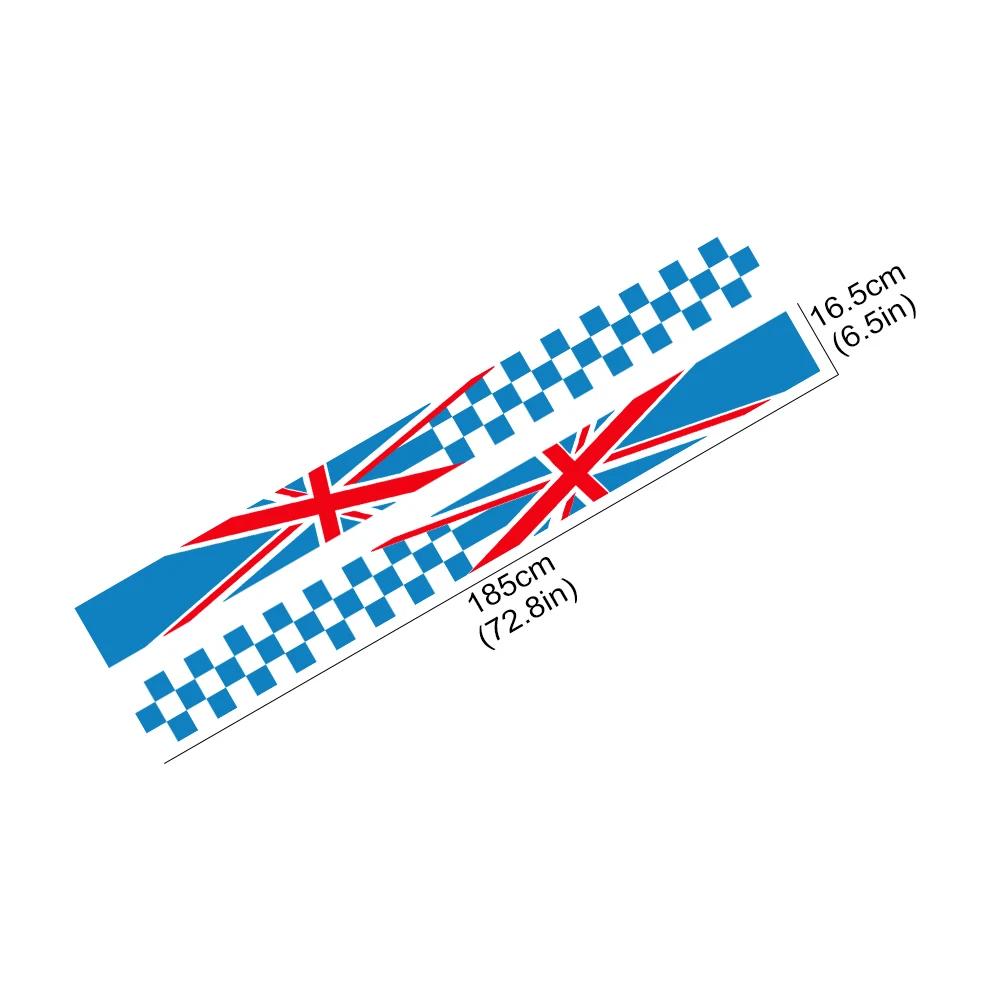 Union Jack Car Side Door Sticker Racing Stripes Vinyl Decal Tuning Accessories For MINI Cooper S One JCW F55 F56 F60 R55 R56 R60