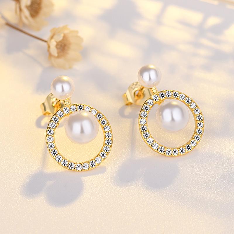 

Женские серьги из медного сплава с цирконом Lindon - Серьги-подвески в подарок на свадебную вечеринку золотой