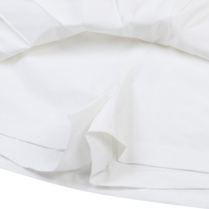 ONOFF Women Pleated Wrap Skirt Shorts Of5723la White