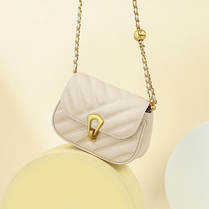 Handtasche Nischentasche Damentasche Kettentasche Umhängetasche Frühling Sommer Leichter Luxus Alles-in-einem Leder Achseltasche