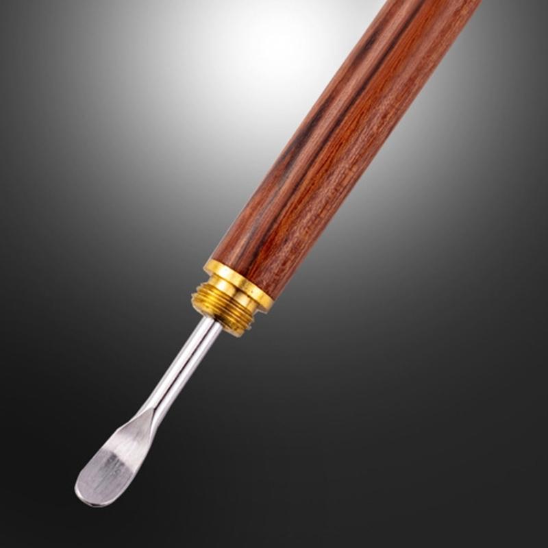 Wooden Handle Stainless Steel Tip Coffee Latte Art Pen for Professional and Beginner Baristas Creating Intricate Designs