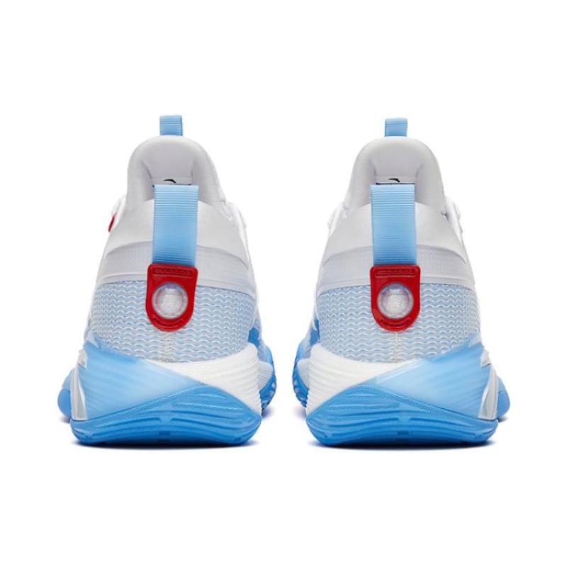 ANTA Basketball Shoes Men's Low top White/Blue Sneakers 912321105S-4