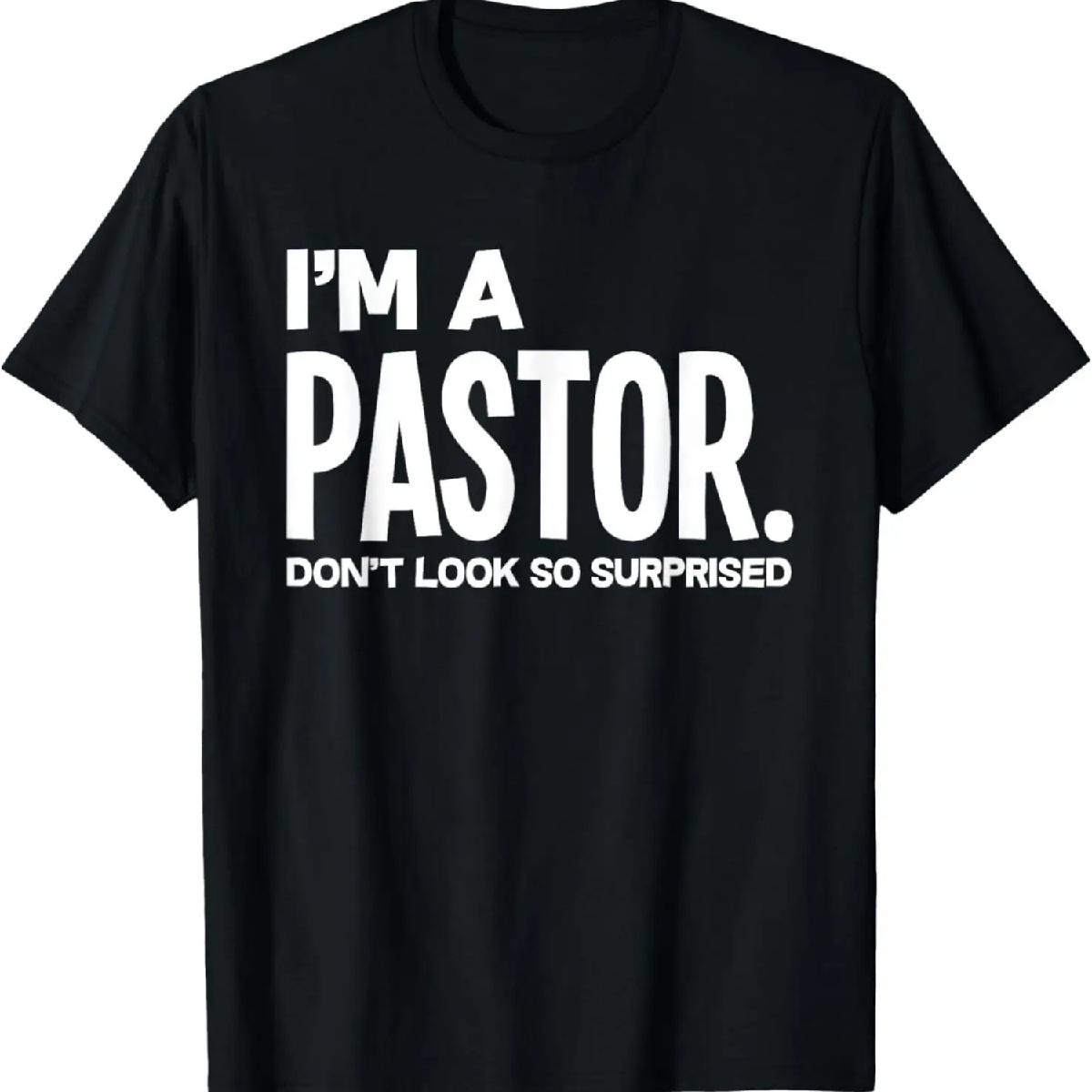 Смешная футболка «Я пастор, не удивляйтесь», смешная футболка пастора XXXXXL разноцветный
