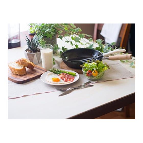 Sugiyama Metal Frying Pan, 23 m, IH/Gas Fire Compatible, Iron, Made in Japan, Craftsmanship, Nano Embossed, Iron but Light, Oil Absorbs Well, KS-3042
