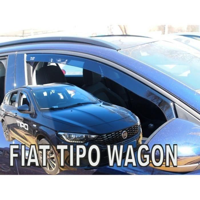 J&J AUTOMOTIVE | Heko Air Deflectors Wind Deflectors For Fiat Tipo from 2016 / Tipo Cross from 2021