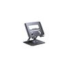 Adjustable Aluminum Laptop Stand - 360 Rotation, Foldable Tablet Bracket, Height 2-17cm, Fits 4-12.9 Inch Devices, Gray
