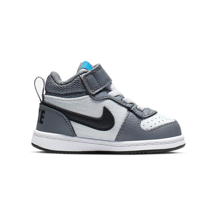 Nové boty Nike Court Borough Mid s protiskluzovou a oděruvzdornou podrážkou, středně vysoké, pro batolata, kojence a batolata 870027-009