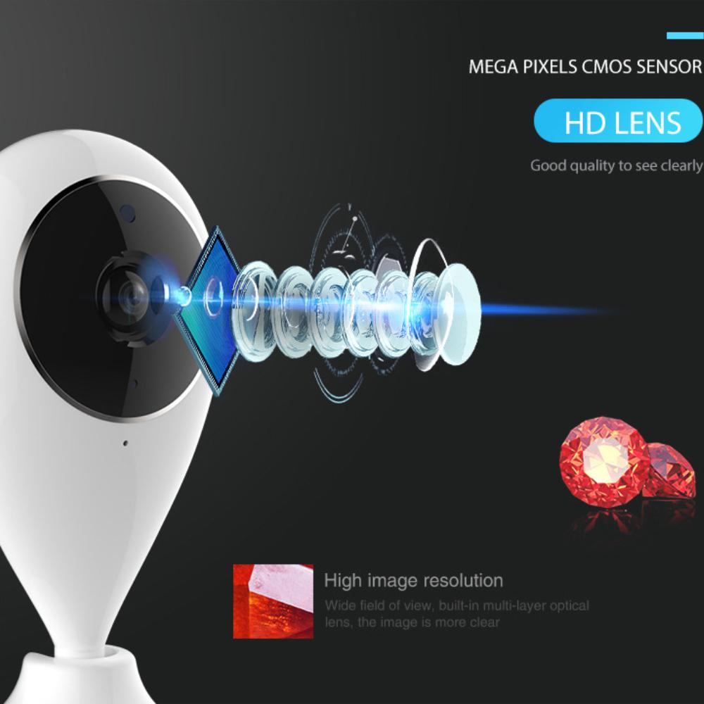 Tuya WiFi Innen-IP-Kamera Drahtlose Smarte Mini-Sicherheitskamera mit HD-Video, Bewegungserkennung & Fernanzeige