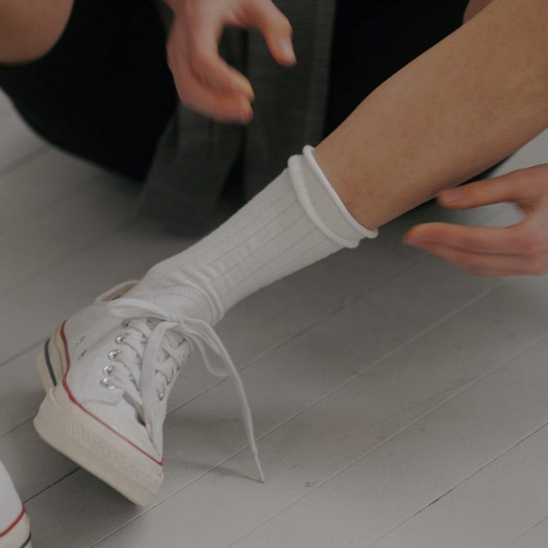 blank03 cotton rib socks (4colors)