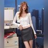 UNIFREE Sweet & Cool Bow Tie High-Waist A-Line Skirt