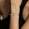 MODIAN 925 Sterling Silver Colorful Hearts Bracelet Rainbow Enamel Link Chain Party Fine Jewelry For Women Valentine's Day Gift