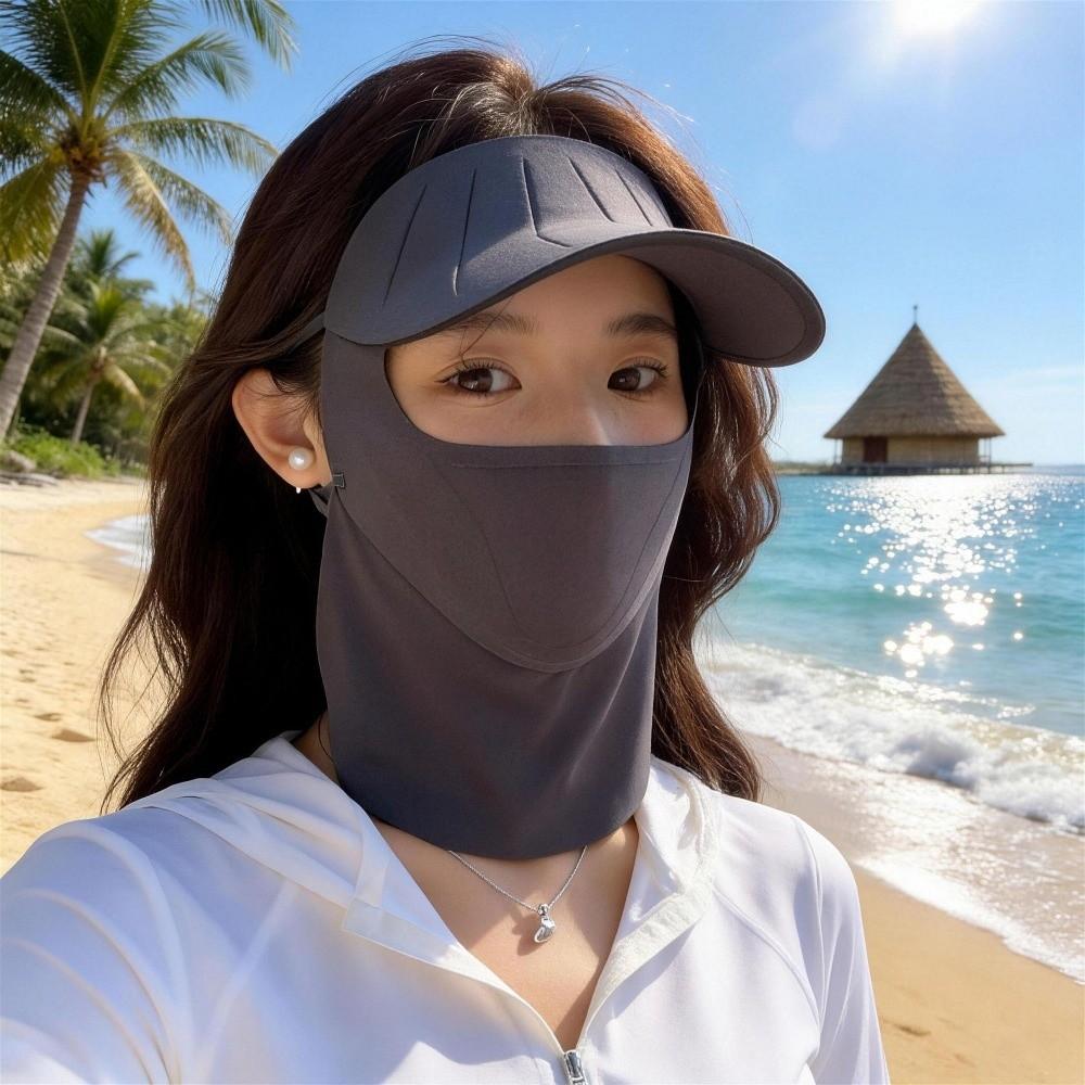 UV Blocking Sun Protection Mask Cooling Effect Breathable Face Mask for Women Lightweight Moisture-Wicking One-piece Mask Hat