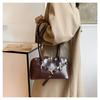 Retro Style Faux Leather Shoulder Bag for Women, Large Capacity Vintage Handbag, Trendy Commute Crossbody Bag