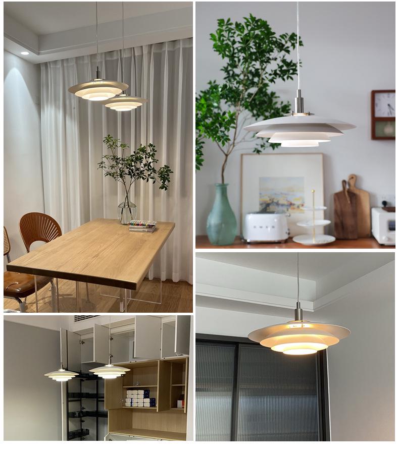 Adjustable Retractable Nordic Pendant Light - Creative Bar Island Flying Saucer Design