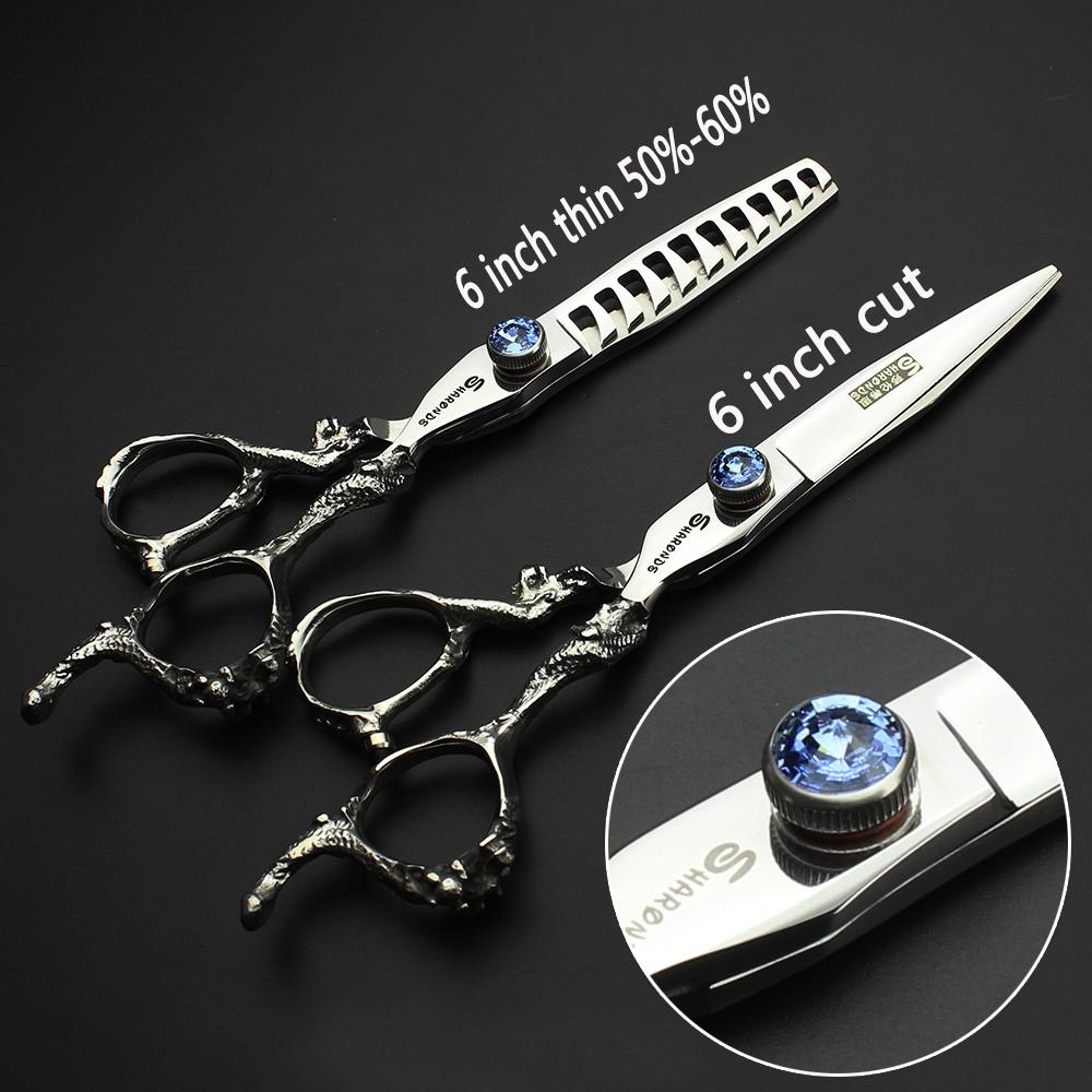 5/6/6.5/7/7.5 Inch Professional Hairdressing Scissors Japan 440C Hairdreser Scissors Barber Shears Set Cutting Thinning Haircut