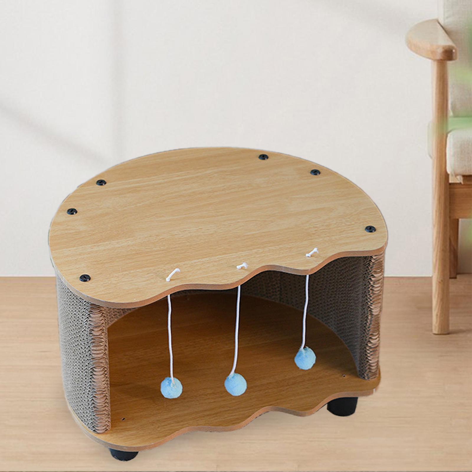 

Картонный домик для кошки, домашний декор, многоцелевая износостойкая игрушка-когтеточка коричневый