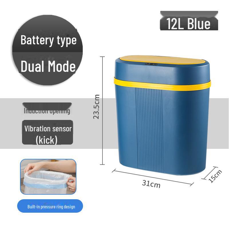 

Индукционное умное мусорное ведро для ванной комнаты с бесконтактным автоматическим распознаванием и зарядкой в двух режимах 27*15*30cm