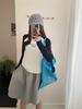 Lu Si Women's Spring Raglan Sleeve Color Block Letter Base Layer, Versatile Slimming Long Sleeve Casual Top