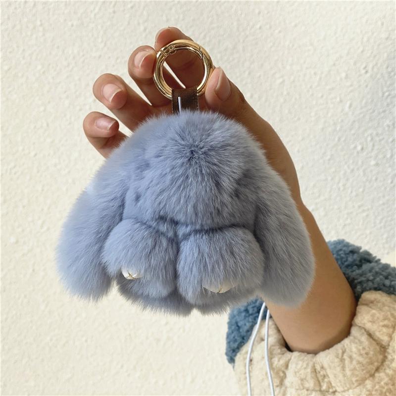 

Кролик Автомобильный Брелок Женский Кроличий Мех Мини Кролик Подвеска для Сумки Инс Подвеска для Мобильного Телефона