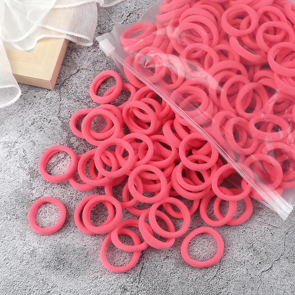 50-200Pcs Children Candy Color Hair Band Girl 3 CM Basic Multicolored Hair Tie Ponytail Hold Elastic Scrunchies Hair Accessories