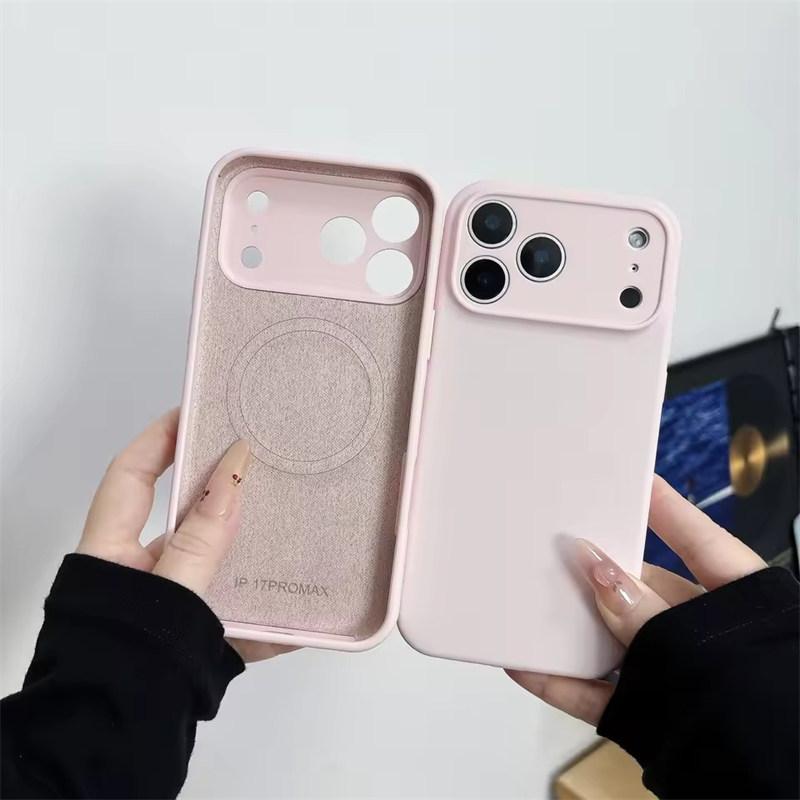Liquid Silicone Magnetic Case For iPhone 17 Air 16 15 14 Plus 13 12 Pro Max For Camera Protection Matte Cover