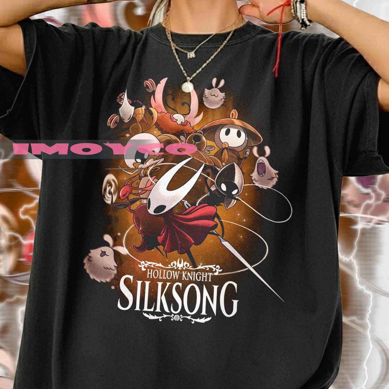 Vintage Hollow Knight Silksong T-Shirt, Indie Game Graphic Tee 4XL