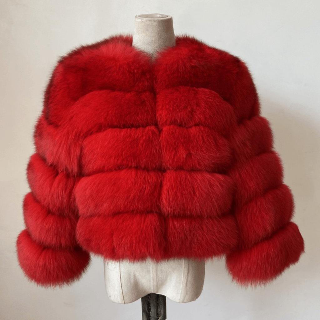 VAYLA Damenmode Kunstpelzmantel Super Heiß Herbst Winter Damen Kurze Kunstfuchs Fell Flauschige Jacke Hohe Qualität Top Damen Pelzmäntel