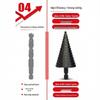 High-Efficiency Wear-Resistant Blackened Woodworking Step Drill for Chamfering and Drilling