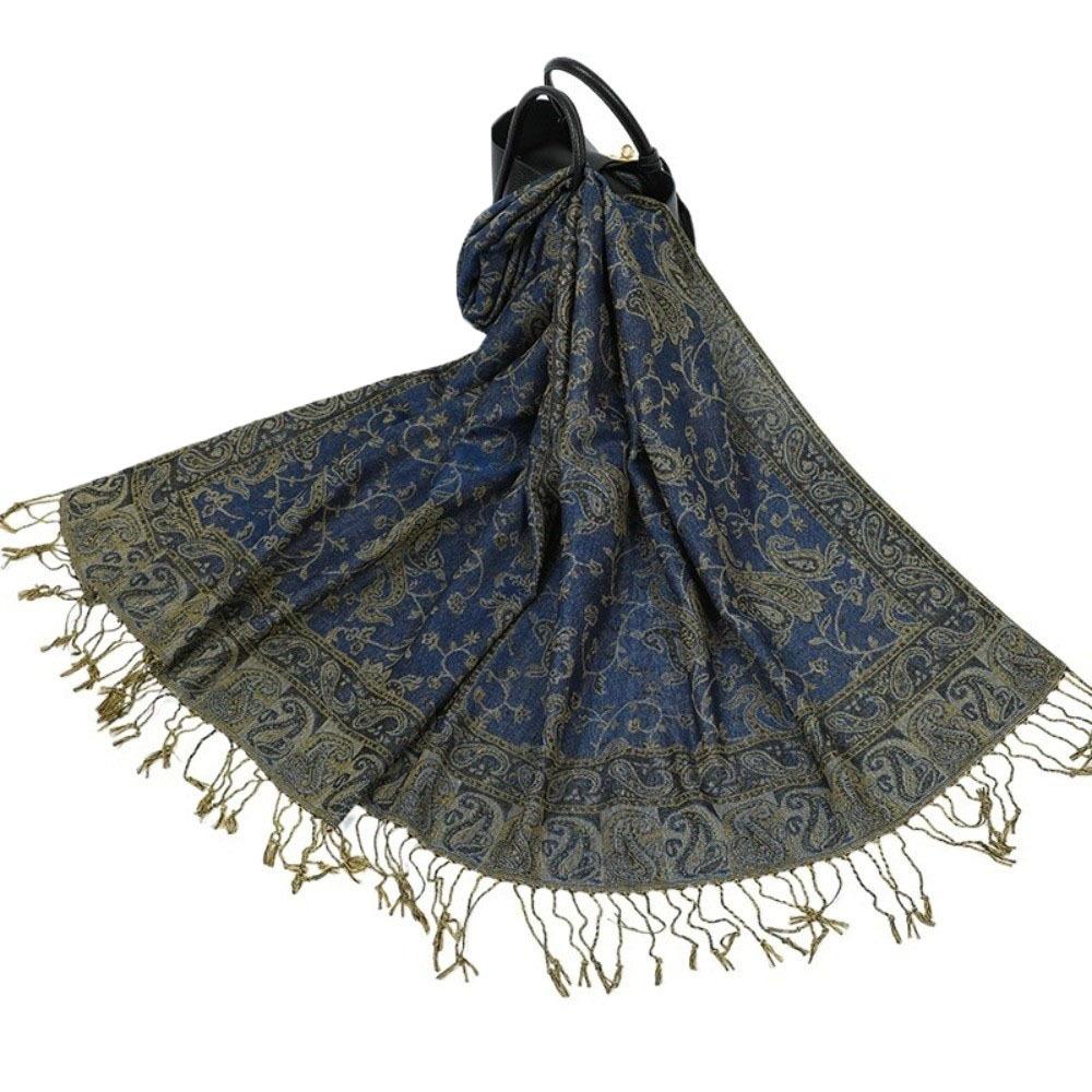 Ethnic Style Sunscreen Shawl Sun Protection Cashmere Scarf Soft Paisley Shawl  Travel