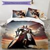 Cross Templars Knight 3pcs Bedding Set Duvet Cover Closure Includes 1 Duvet Cover & 2 Pillowcases for All Seasons Bedroom Home Dorm Decor