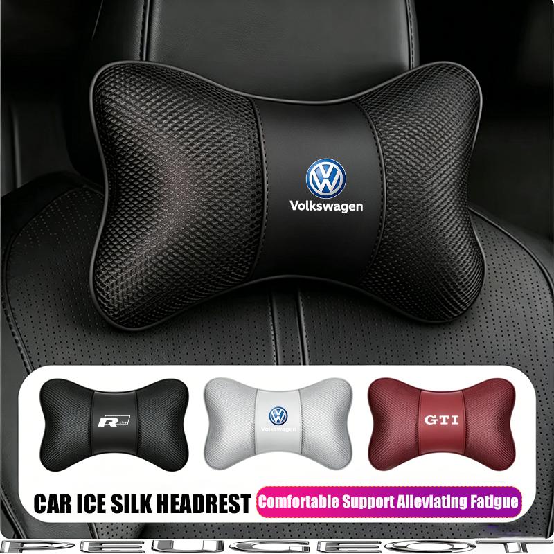 Car Seat Headrest Neck Pillow Interior For VW GTI Polo Golf Passat B6 Tiguan Arteon Touareg Taigo Caddy Jetta Beetle CC Hub Cap Zj6