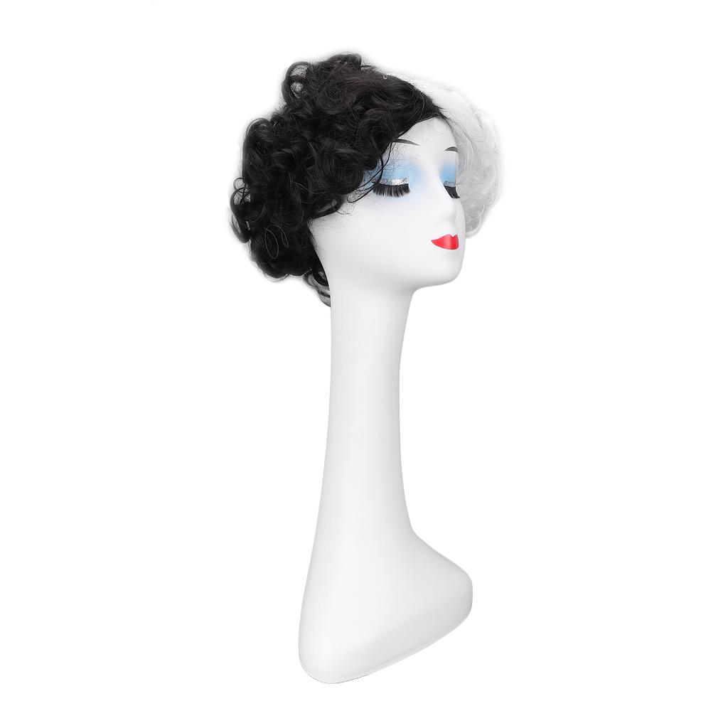 Female Mannequin Head Long Neck Female Head Model with Stable Base and Mounting Holes for Hat Wigs