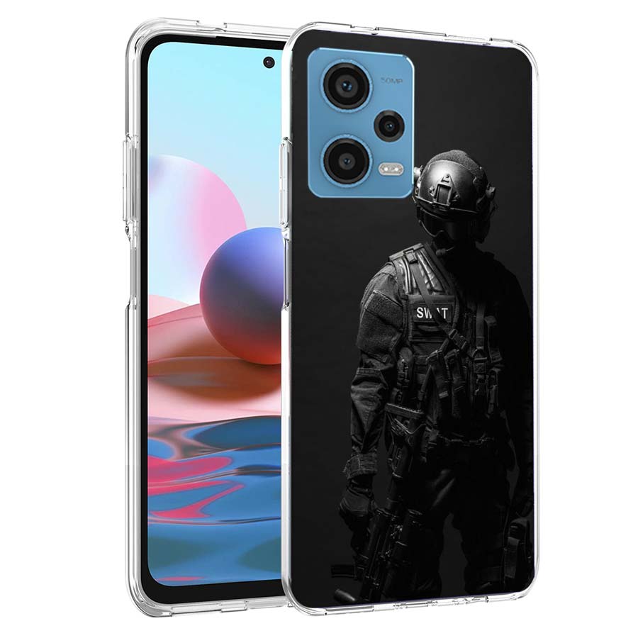 Police FBI Phone Case For Redmi Note 13 12 14 15 Pro Plus 13R 11 11T 11E 11S 10 Pro 10S 9 9S Cover Cell Clear TPU Capa Cases Sho