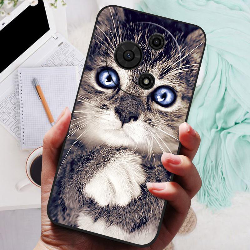For TCL 605 Case Flower Geometric Painted Bumper Coque Soft Silicone Cover Fundas For TCL 60 SE 4G Cases 60SE TCL605 Shells